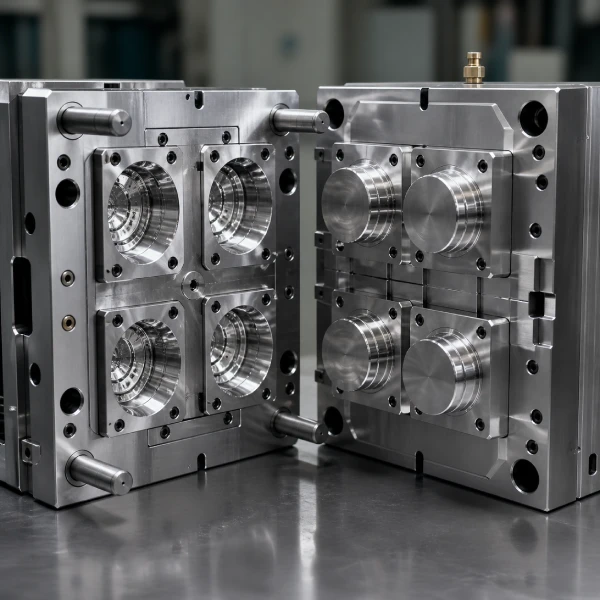 Cosmetic jar mould with high precision cavity structure and polished steel surface